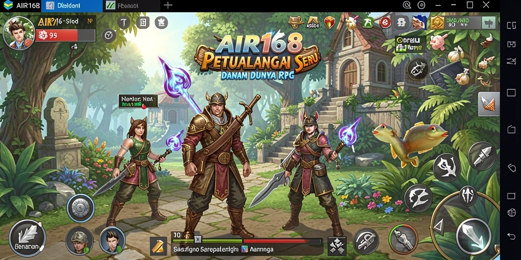 Tampilan gameplay AIR168 menampilkan aksi seru dalam dunia RPG.