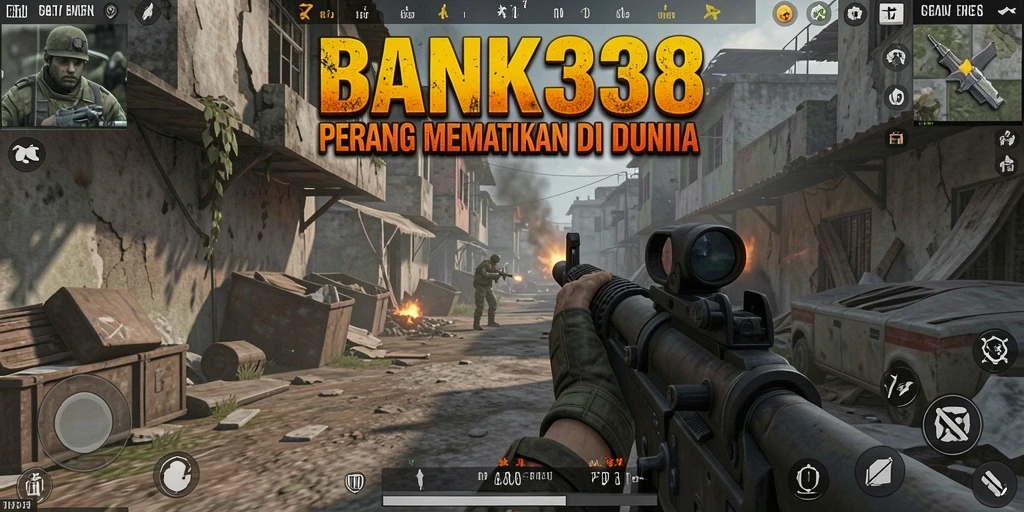 Tampilan aksi seru dari GAMEPLAY BANK338 dalam pertarungan FPS.