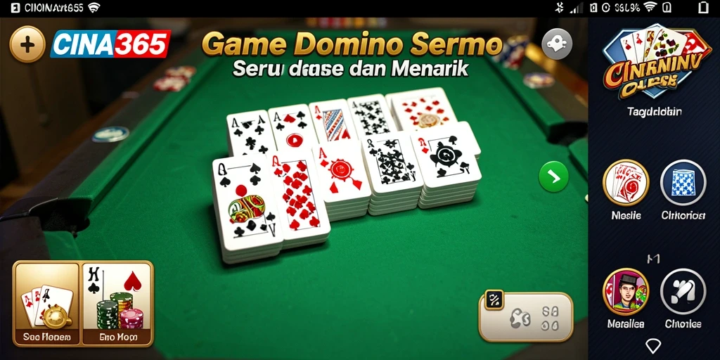 Gameplay seru CINA365 dengan aksi domino yang menarik.