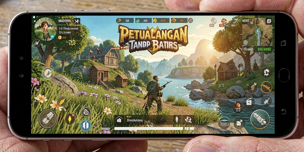 Tampilan gameplay yang menampilkan petualangan Open World yang mendebarkan.