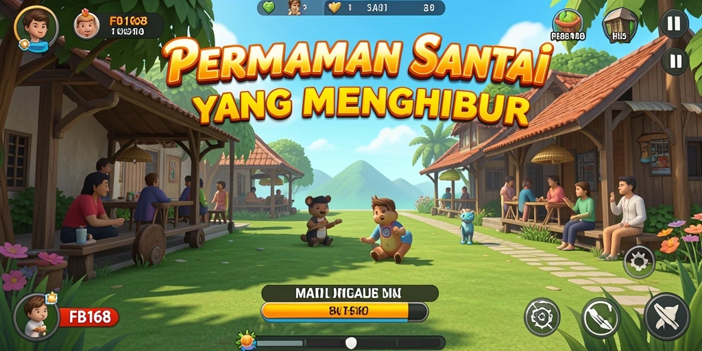 Tampilan gameplay FB168 yang menarik dan penuh warna.