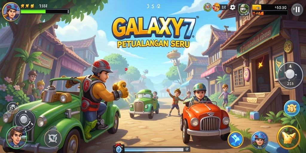 Screenshot gameplay GALAXY77 yang menunjukkan aksi seru di luar angkasa.