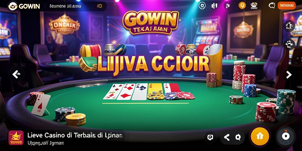 Tampilan gameplay Live Casino yang menarik dan interaktif dari GOWIN.