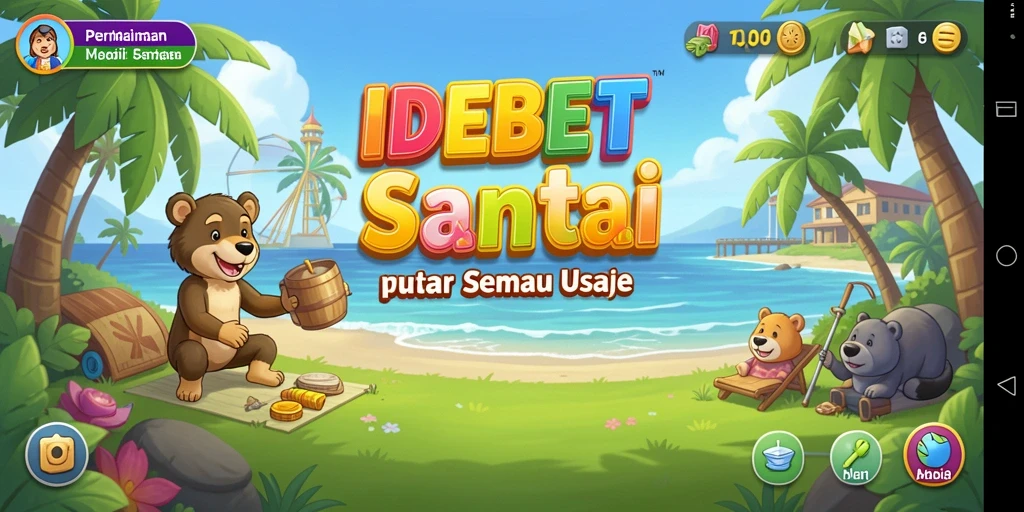 Screenshot dari gameplay IDEBET yang menyenangkan dan penuh warna.