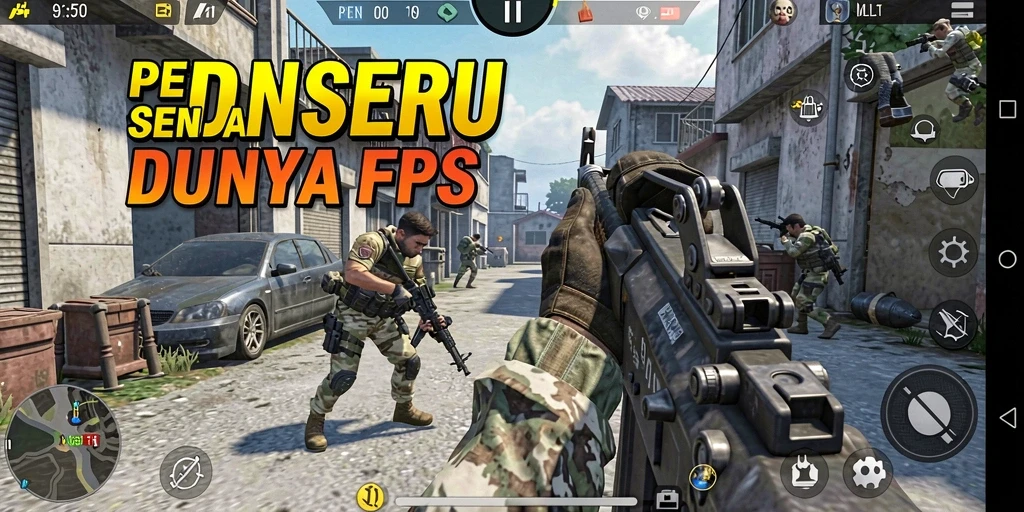 Screenshot gameplay IDNSERU dengan aksi tembak-menembak mendebarkan.