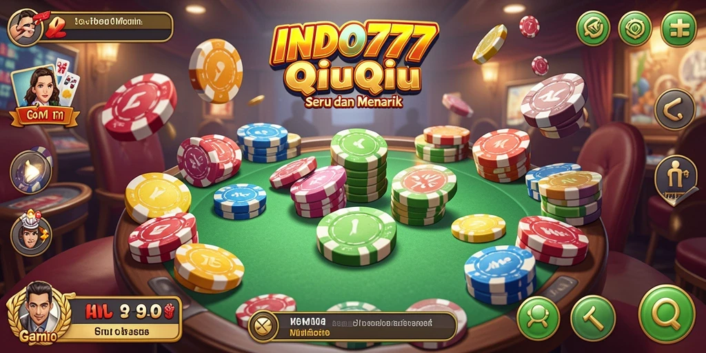 Tampilan gameplay QiuQiu yang seru dan mendebarkan.