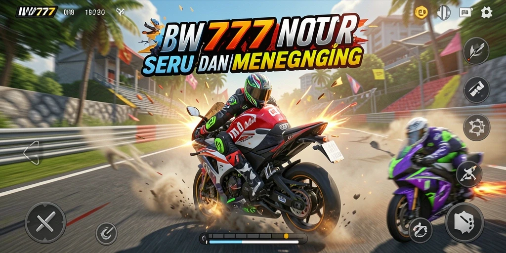 Tampilkan gameplay balapan motor yang seru dan mendebarkan di IW777.