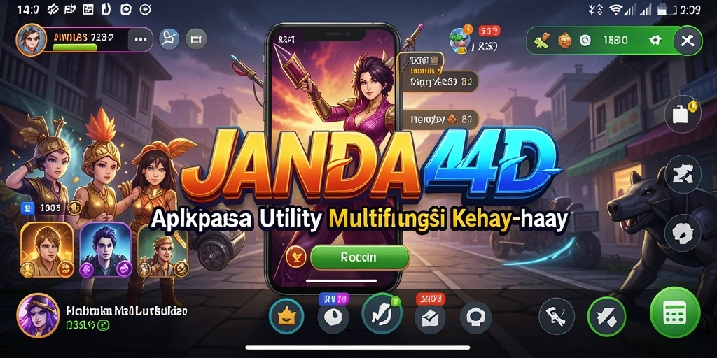Screenshot utama JANDA4D menunjukkan antarmuka aplikasi Utility yang menarik dan mudah digunakan.