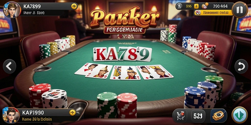 Gameplay mendebarkan KA789 dengan tampilan meja poker yang menarik.