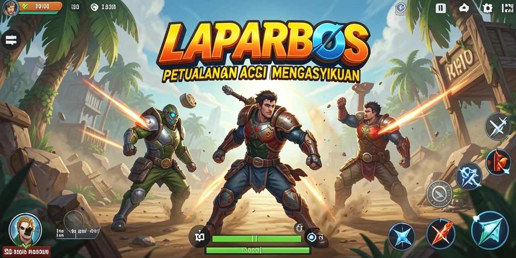 Tampilan gameplay LAPARBOS yang penuh aksi dan seru.