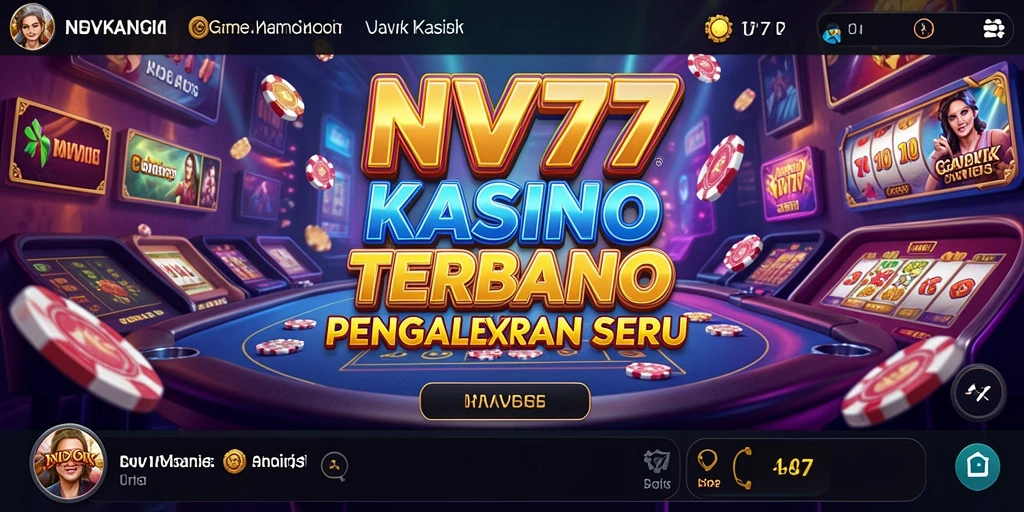 Gameplay seru NV77 dengan berbagai pilihan permainan Kasino.
