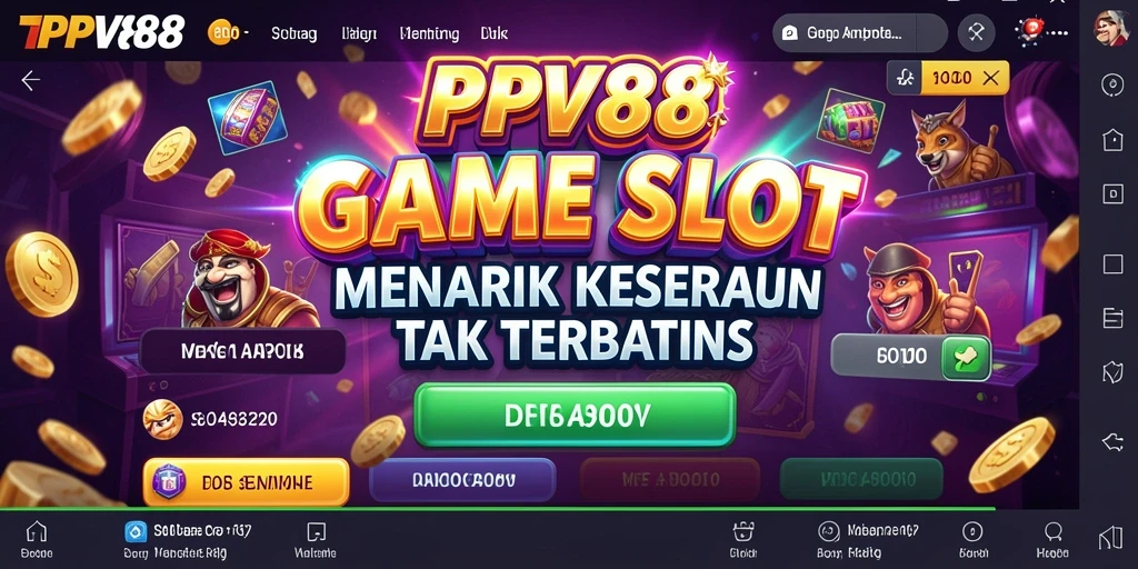 Screenshot gameplay PPV88 menampilkan gulungan slot berwarna-warni dan fitur bonus menarik.