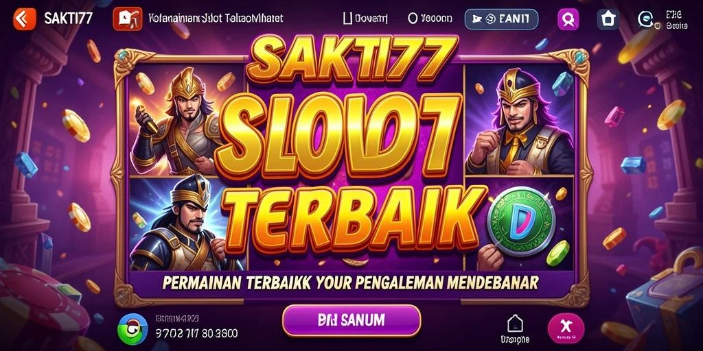 Screenshot gameplay SAKTI77 menampilkan gulungan yang berputar dengan efek visual menarik.