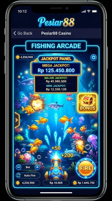 Screenshot antarmuka pengguna aplikasi pesiar88.